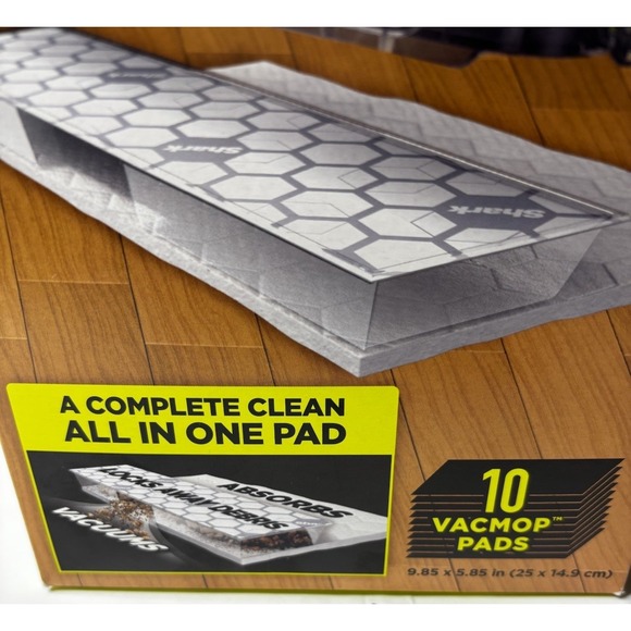 Shark Disposable Hard Floor VacMop Vacuum Mop Pad Refills 10 Count VMP10 S9 - Picture 4 of 6
